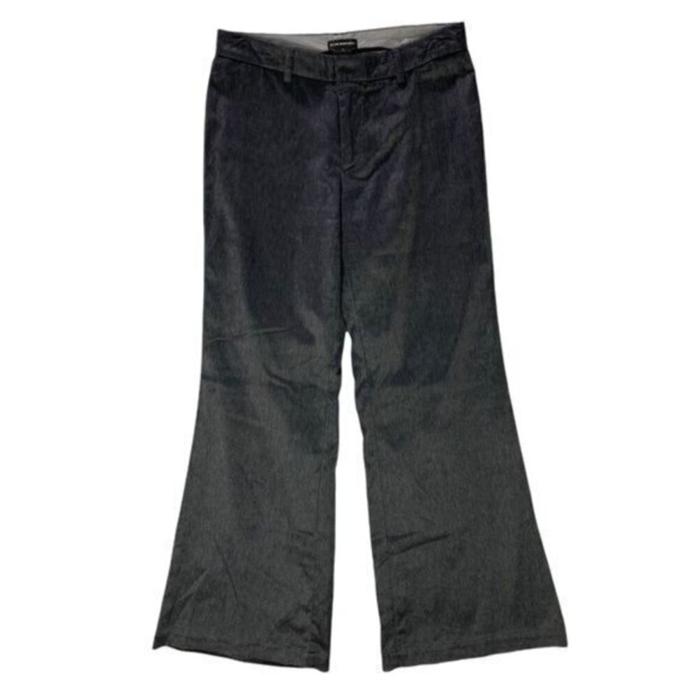 Club Monaco Charcoal Mid Rise Cotton Blend Wide Leg Pant Career Business Size 6